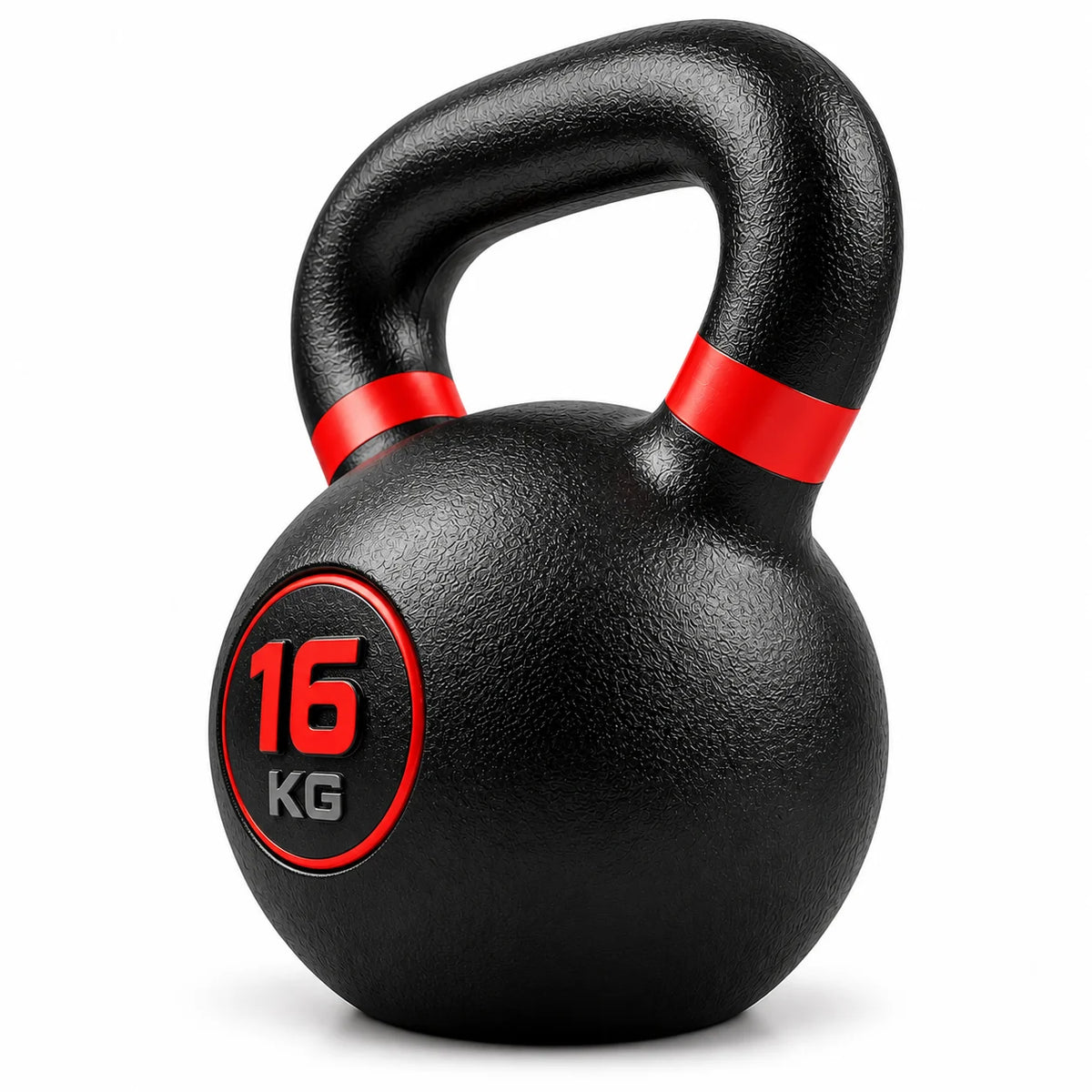 FitBlaze Kettlebell 16 kg (35 lb) Black Textured Finish for Strength Training