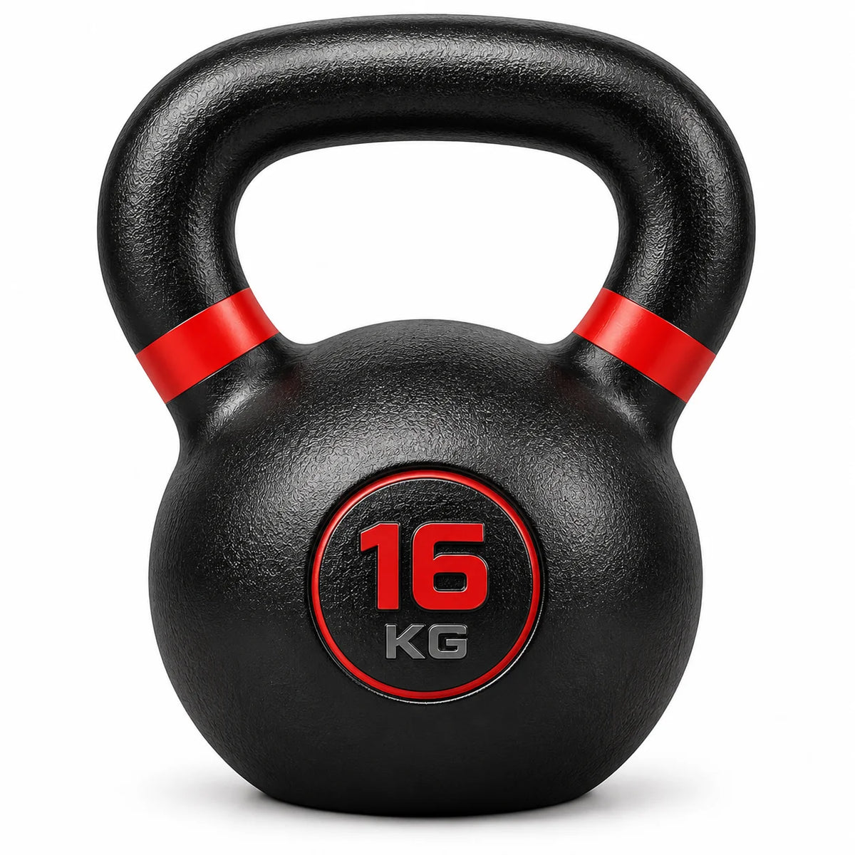 FitBlaze Kettlebell 16 kg (35 lb) Black Textured Finish for Strength Training