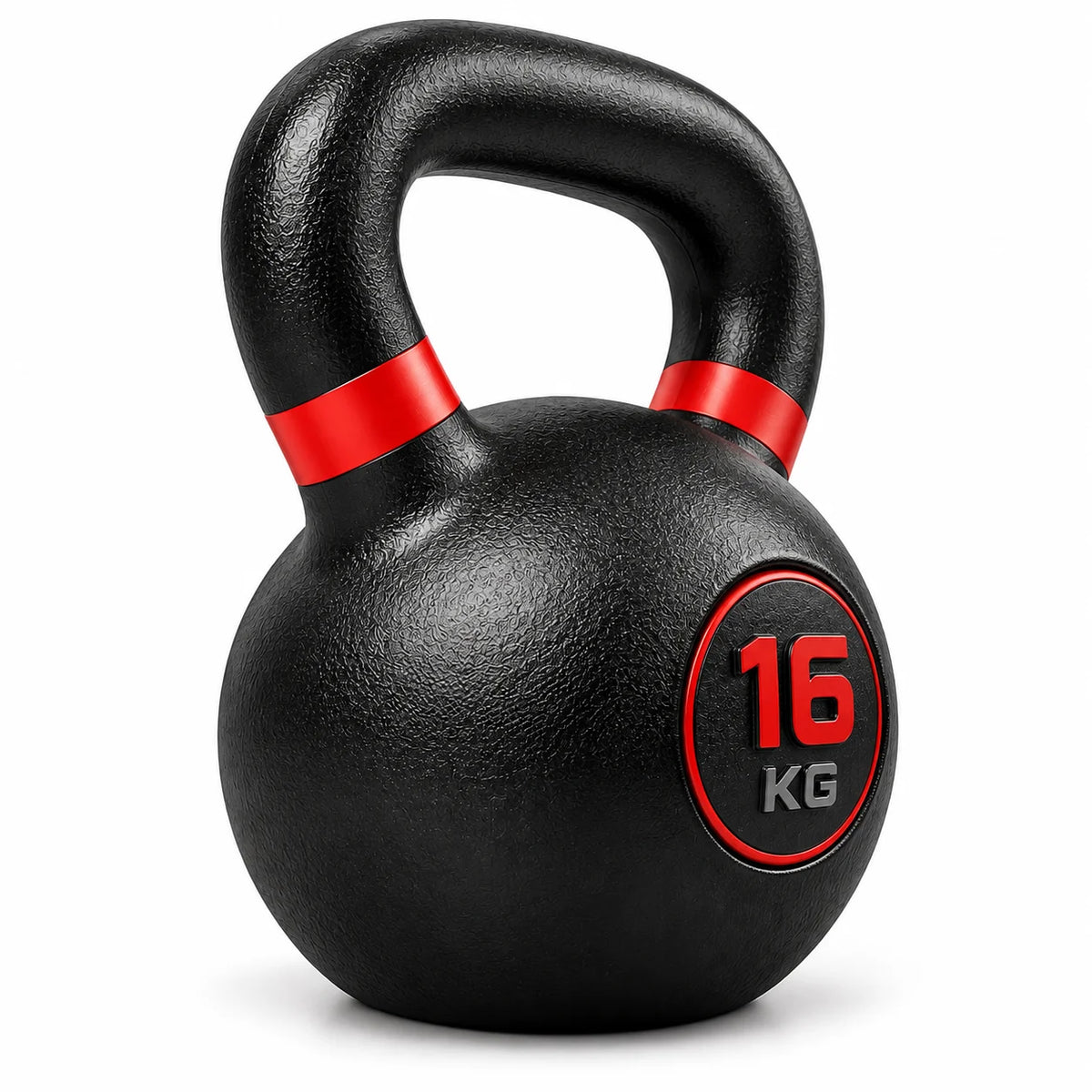 FitBlaze Kettlebell 16 kg (35 lb) Black Textured Finish for Strength Training